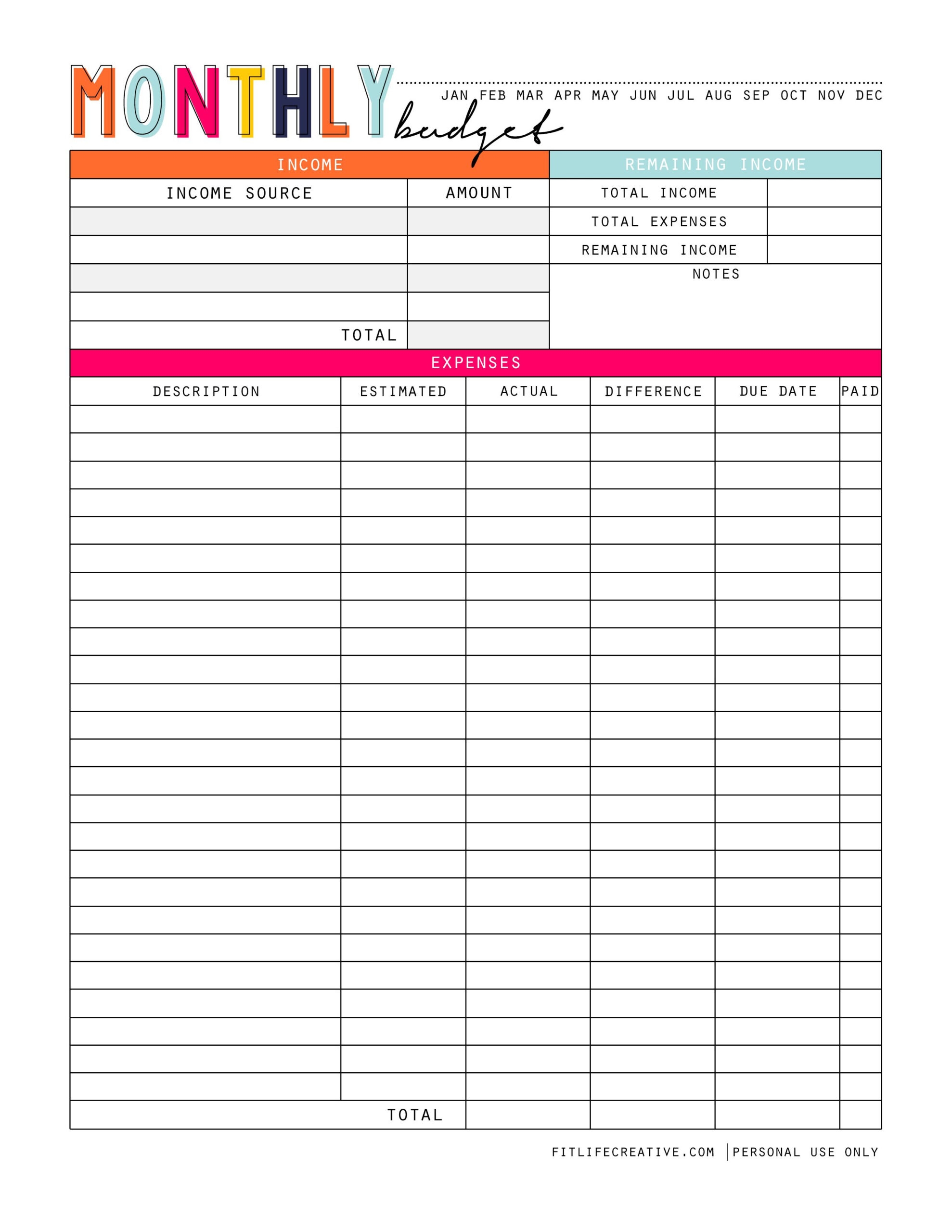 Low Income Budget Beginner Printable Budget Worksheet Budgeting 