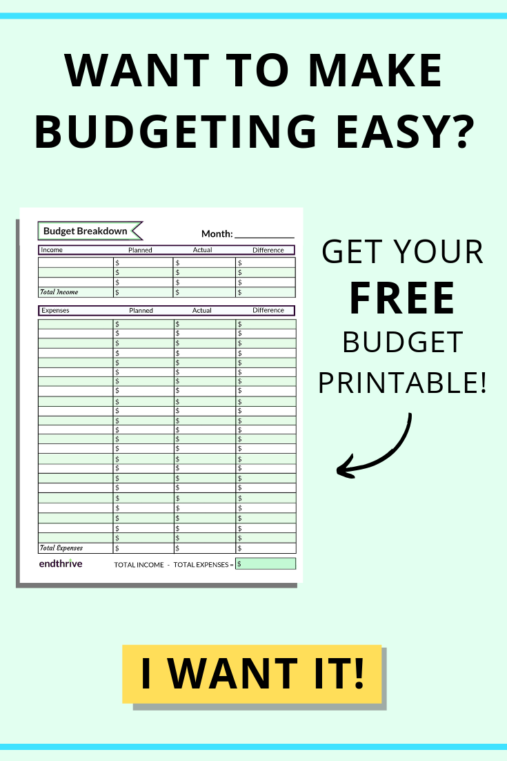 Low Income Budget Beginner Printable Budget Worksheet PINCOMEQ 