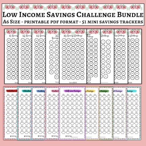 Low Income Savings Challenge Printable