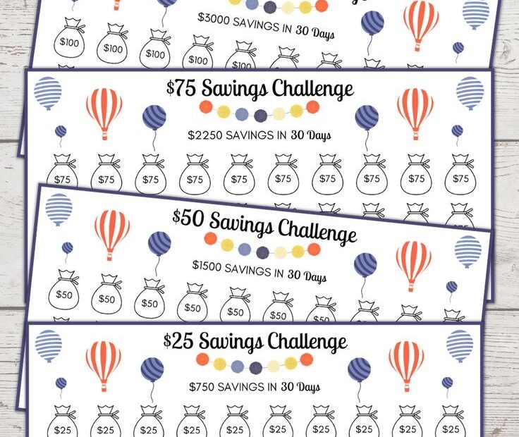 Low Income Savings Challenge Printable