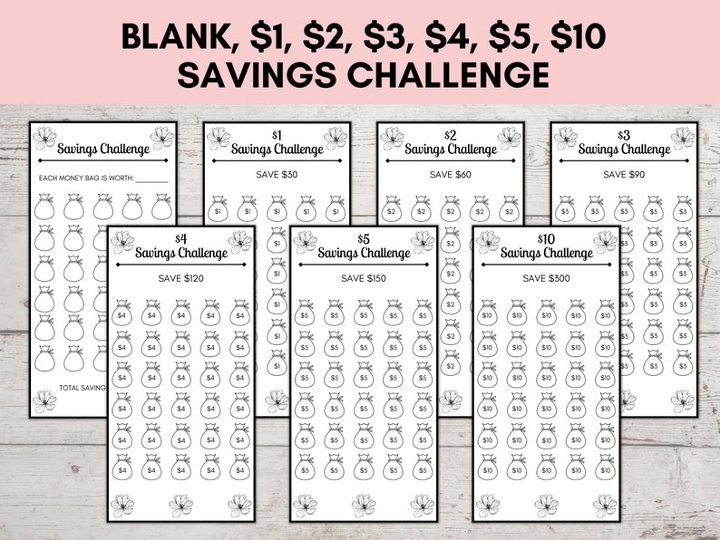 Low Income Savings Challenge Printable Savings Challenge Etsy