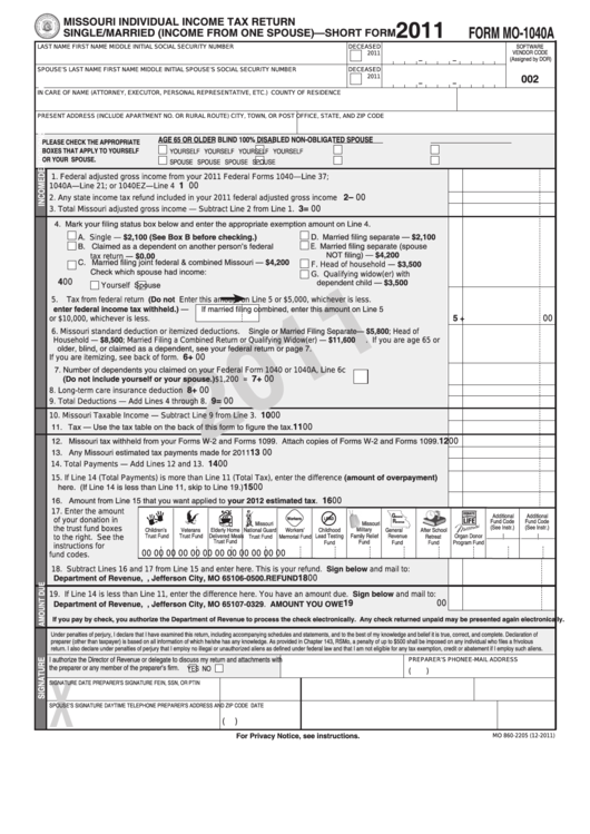 Missouri Tax Forms Printable Printable Forms Free Online