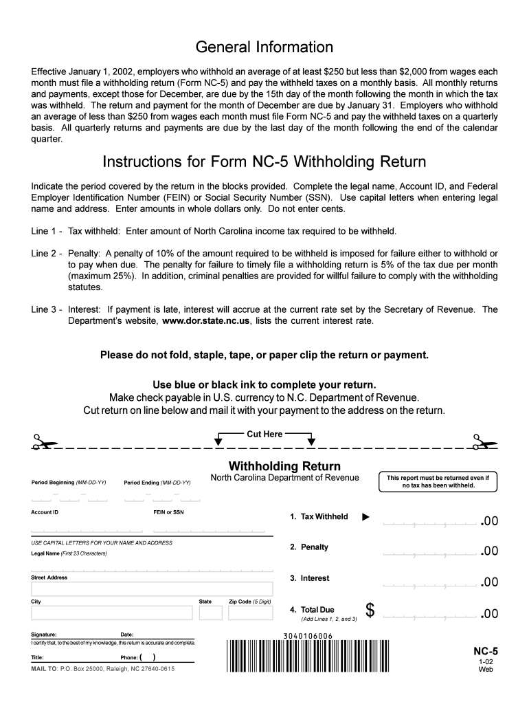 Nc Printable Tax Forms Printable Forms Free Online