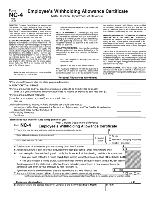 Nc Tax Form Printable Printable Forms Free Online