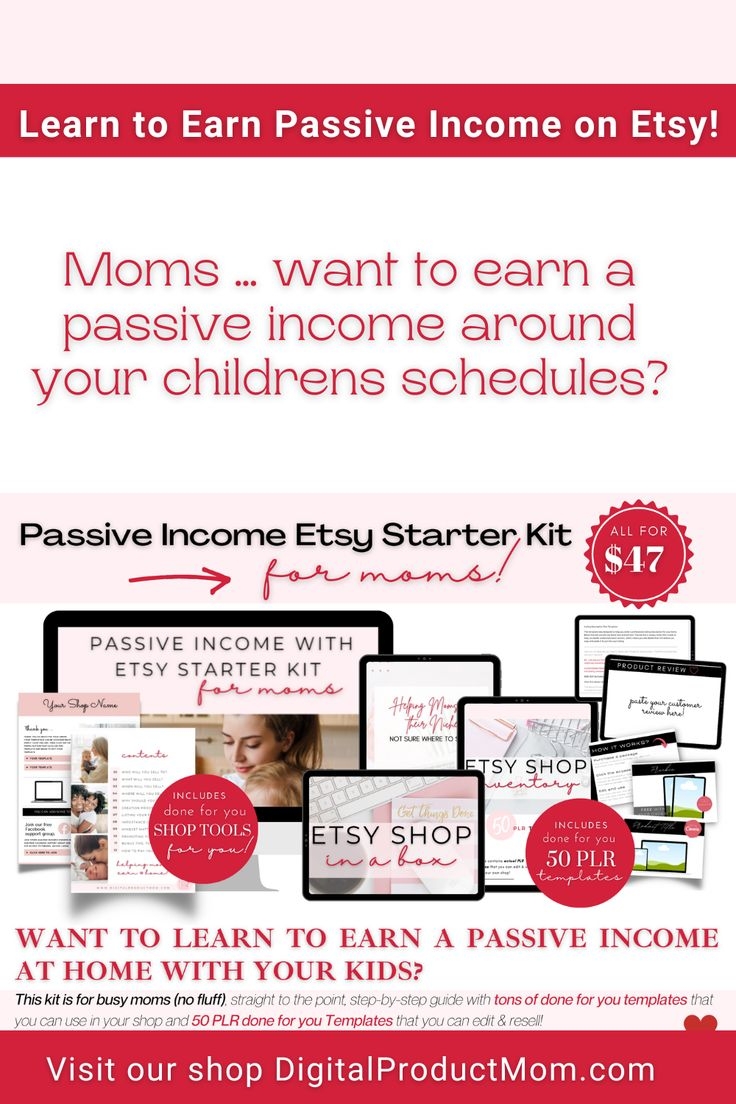 Passive Income Etsy Starter Kit Guide For Beginners To Sell Etsy 