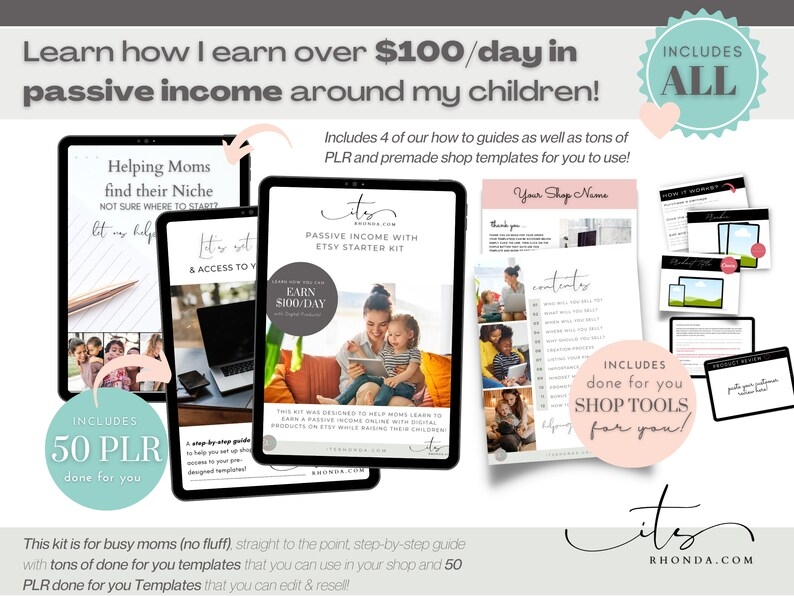 Passive Income Etsy Starter Kit Guide For Beginners To Sell Etsy