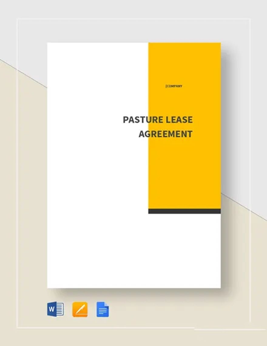 Pasture Lease Agreement Template In Pages Word Google Docs 