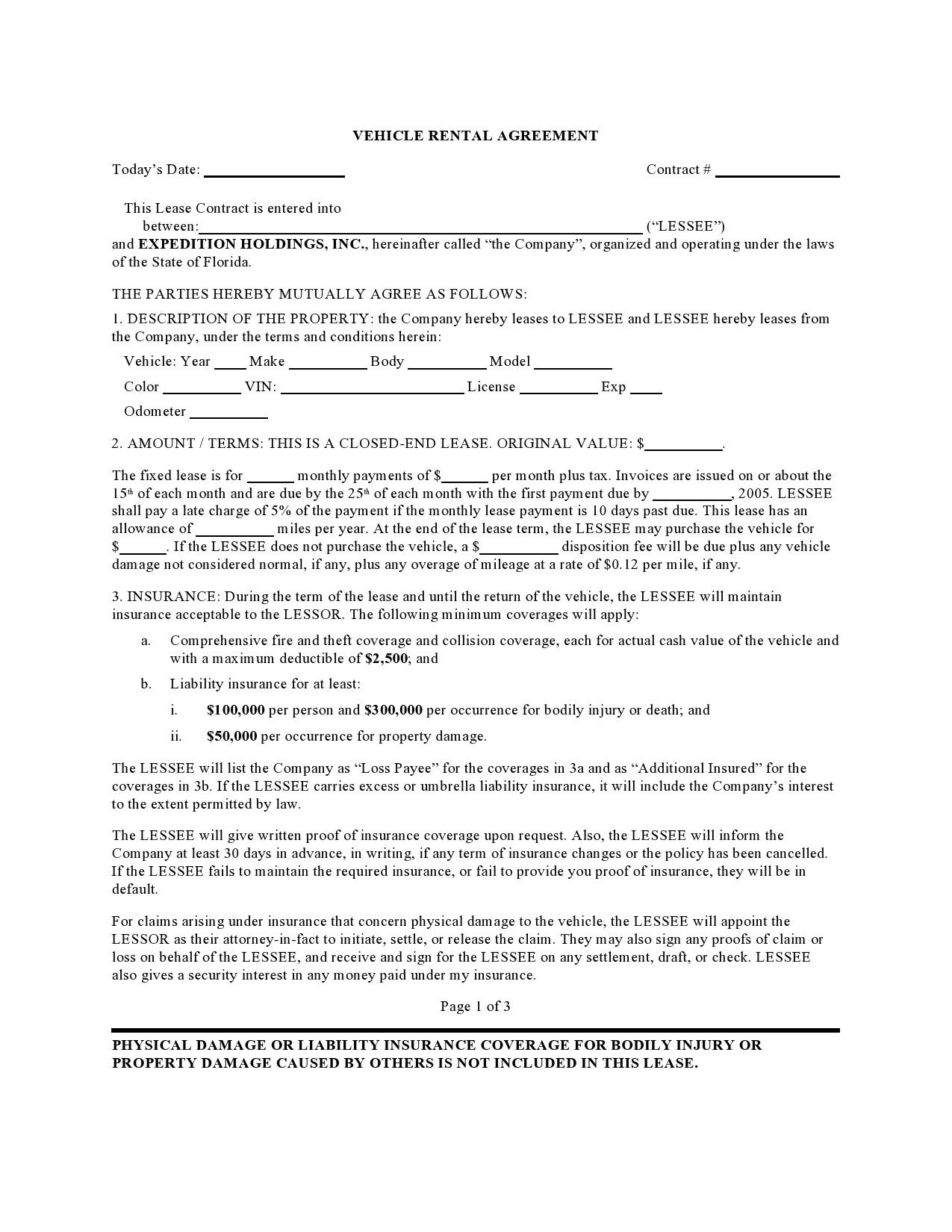Pdf Printable Car Rental Agreement Form Printable Forms Free Online