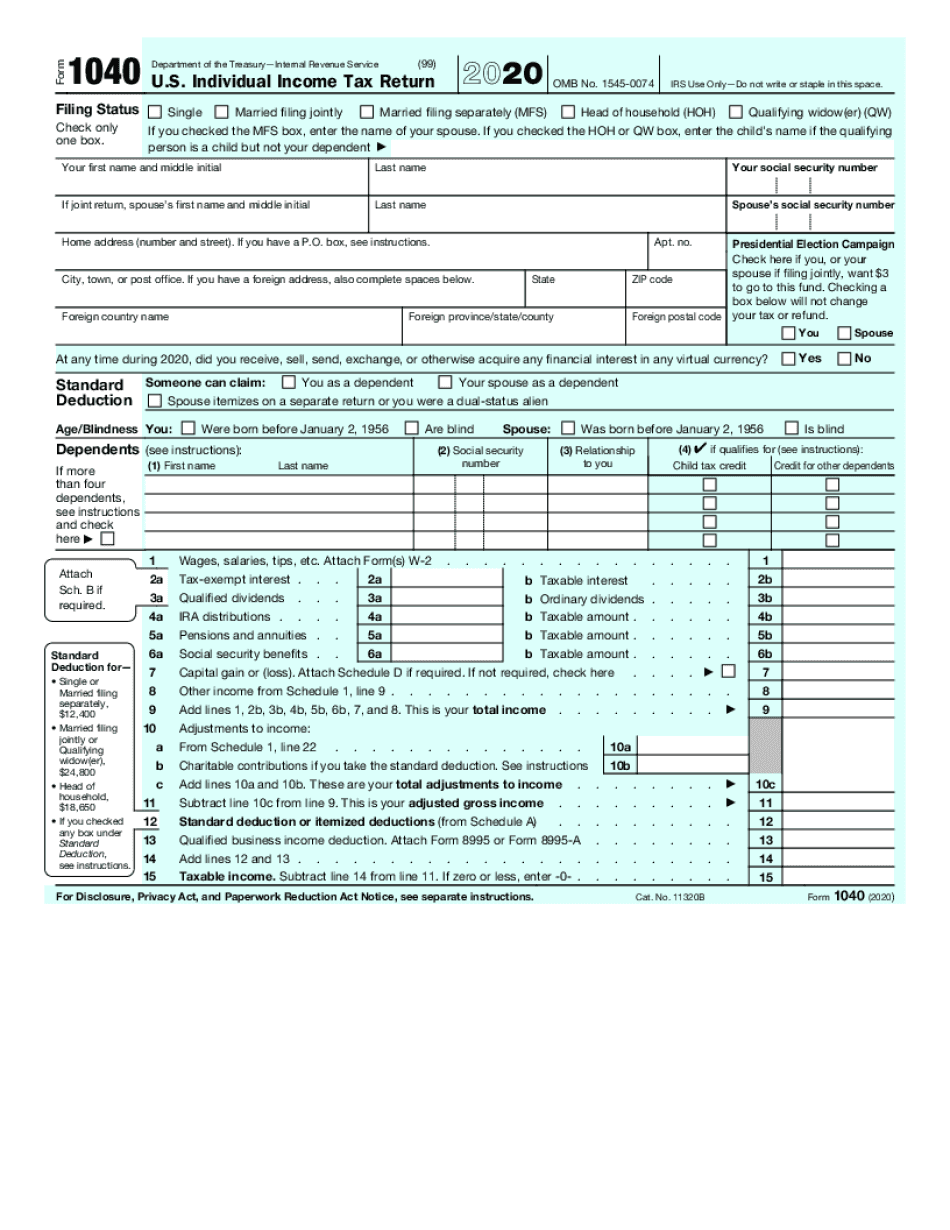 Printable 2021 Tax Forms 1040 Printable Form 2024