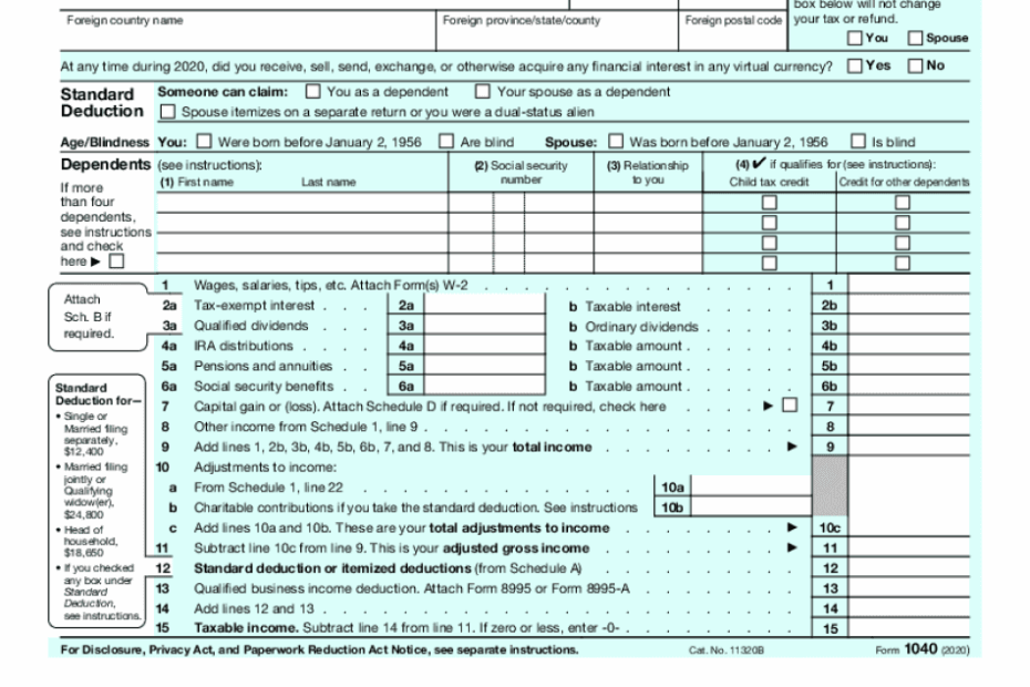 Printable 2021 Tax Forms 1040 Printable Form 2024