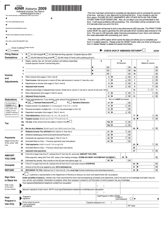 Printable Alabama Income Tax Forms Printable Forms Free Online