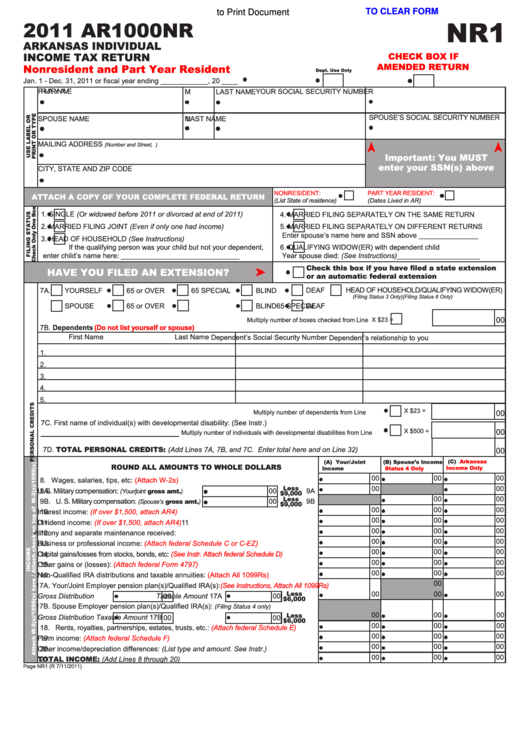 Printable Arkansas State Income Tax Forms Printable Forms Free Online