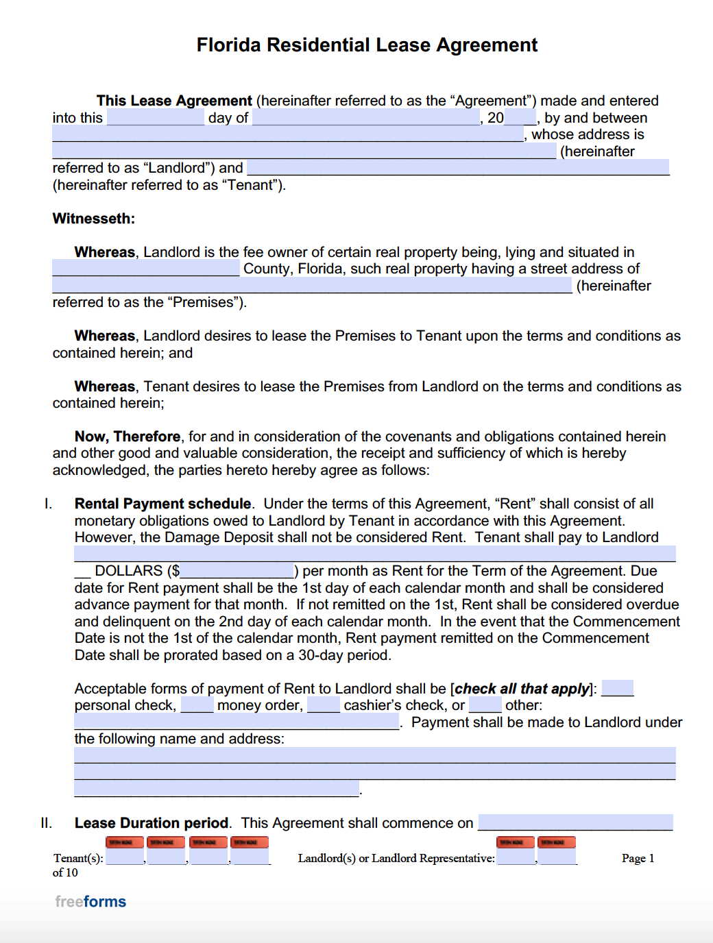 Printable Basic Rental Agreement Florida Fill Out And Sign Printable 