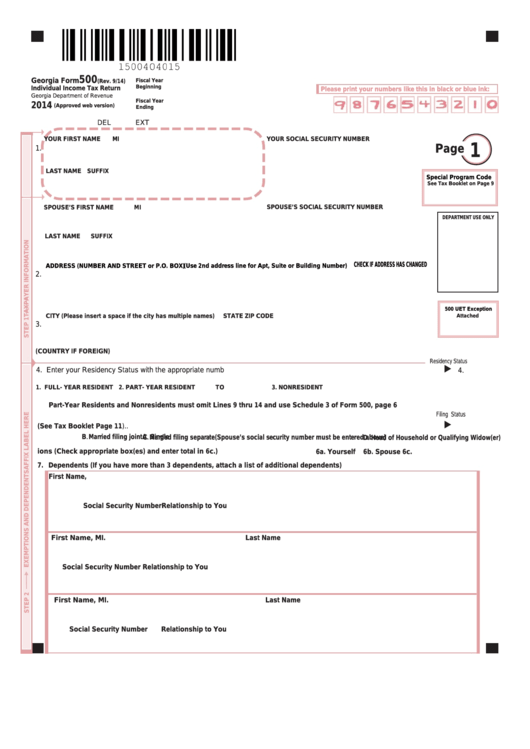 Printable Blank Georgia Income Tax Forms Printable Forms Free Online