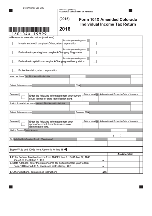 Printable Colorado Income Tax Forms Printable Forms Free Online