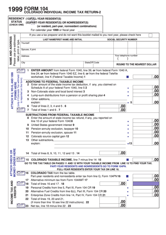 Printable Colorado Income Tax Forms Printable Forms Free Online