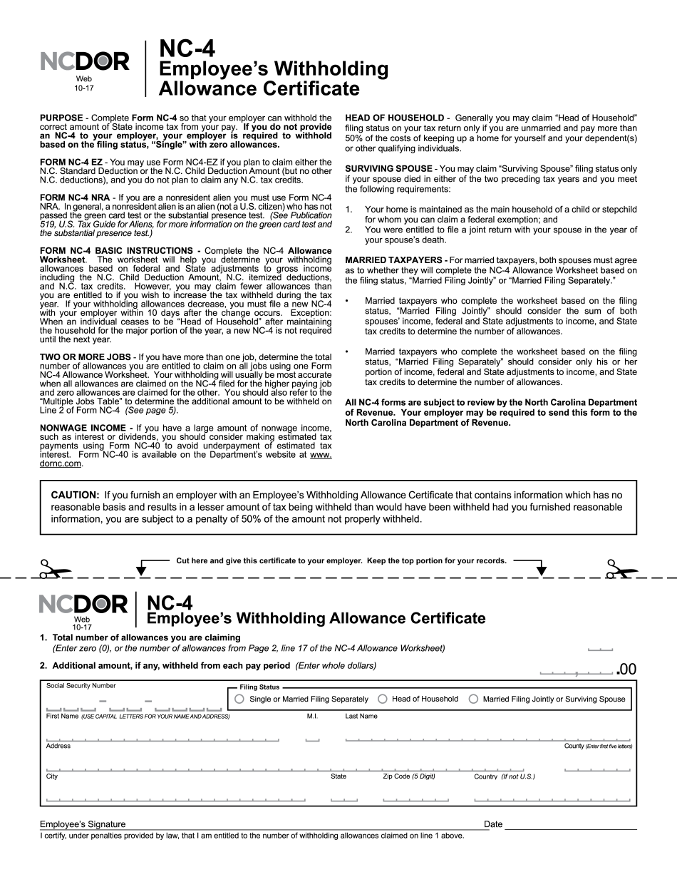 Printable Forms For Nc Tax Returns Printable Forms Free Online