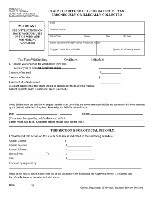 Printable Georgia Income Tax Forms Printable Forms Free Online