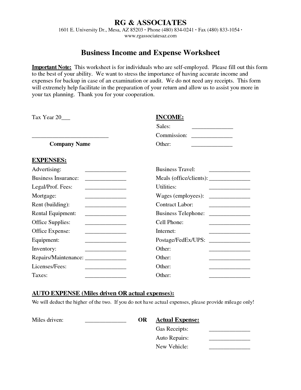 Printable Income And Expense Worksheet Printable Word Searches