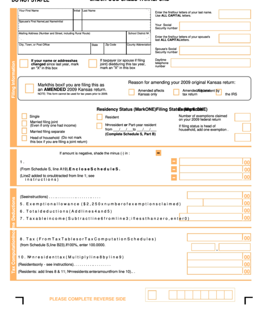 Printable Kansas Income Tax Forms Printable Forms Free Online