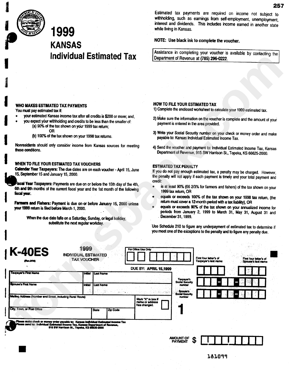 Printable Kansas Income Tax Forms Printable Forms Free Online