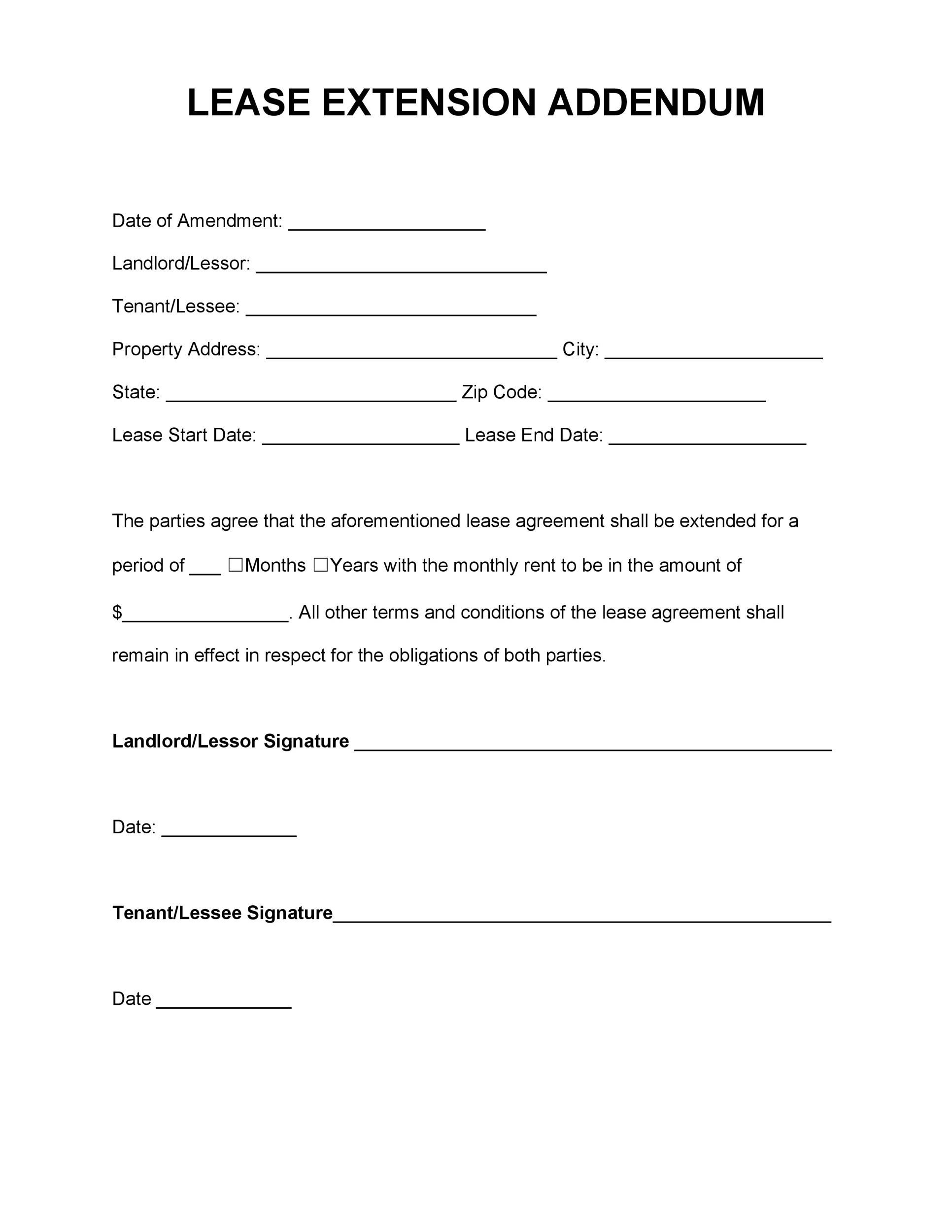 Printable Lease Renewal Form Pdf Printable Forms Free Online