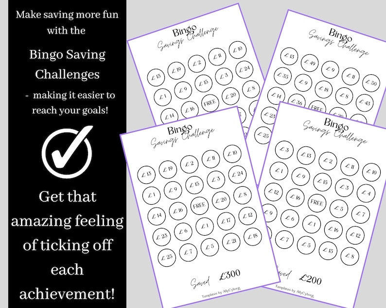 Printable Low Income Savings Challenge Bundle Printable Etsy