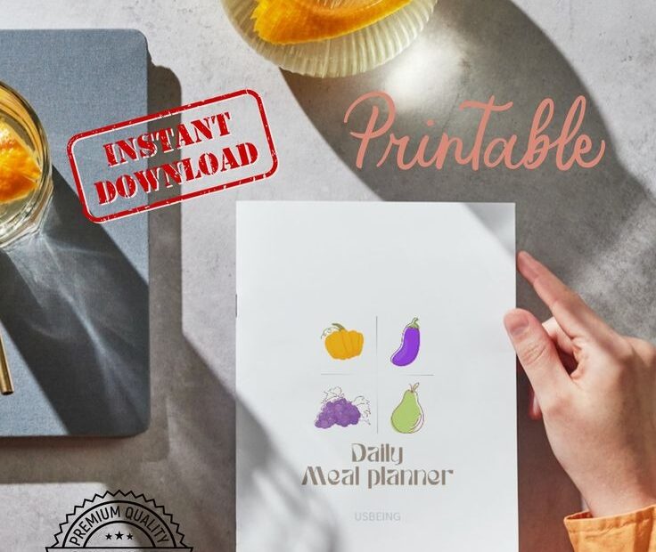 Printable Meal Planner Weekly Daily Meal Plan With Grocery List Faily