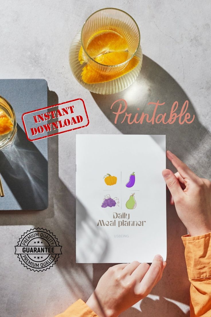 Printable Meal Planner Weekly Daily Meal Plan With Grocery List Faily 