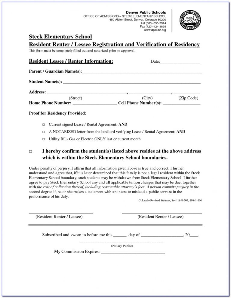 Printable Notarized Lease Agreement Printable Lease Agreement