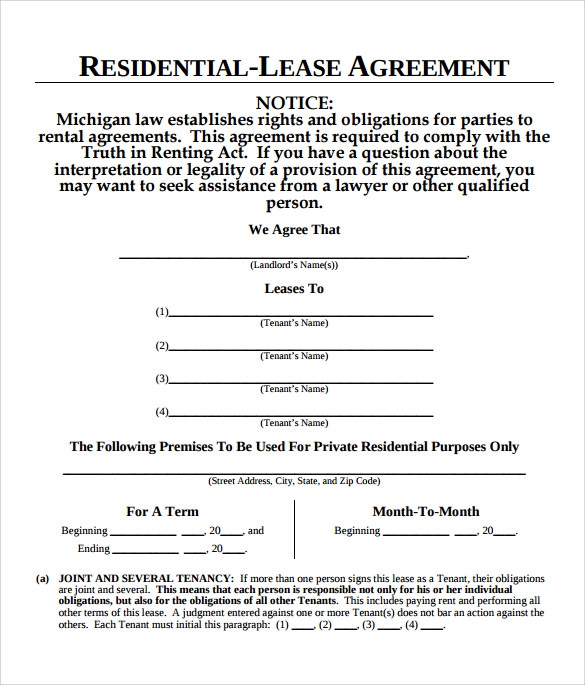 Printable Notarized Lease Agreement Printable New Year Banners