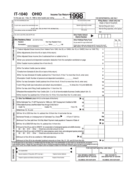 Printable Ohio Tax Forms