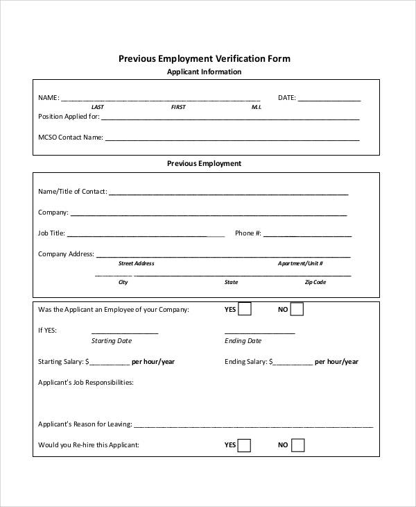 Printable Rental History Verification Form Printable Forms Free Online
