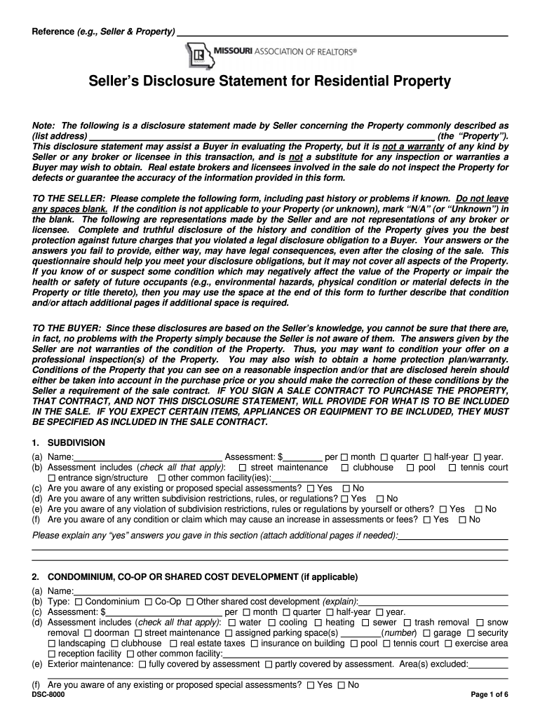 Printable Sellers Disclosure Washington Form Printable Forms Free Online