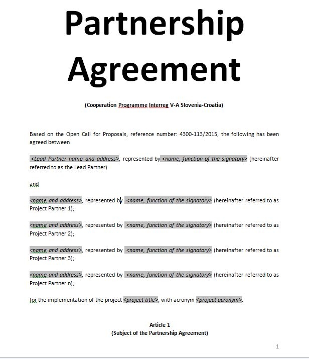 Printable Simple Partnership Agreement