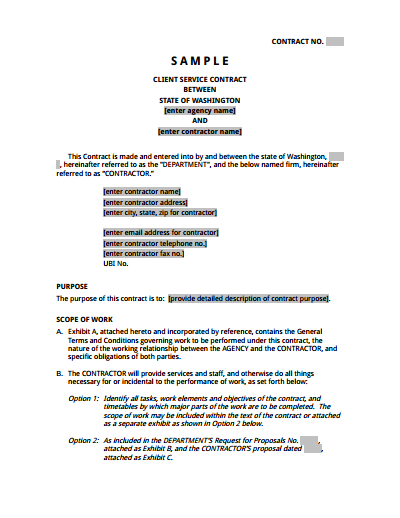 Printable Simple Service Agreement