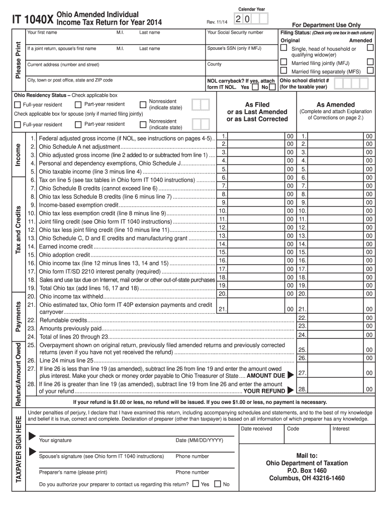 Printable State Of Ohio Tax Forms Printable Forms Free Online