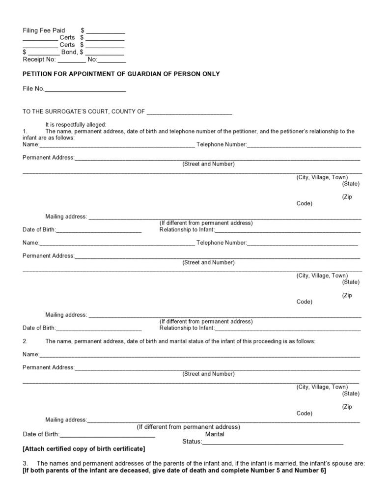 Printable Temporary Guardianship Form Download Printable Forms Free 