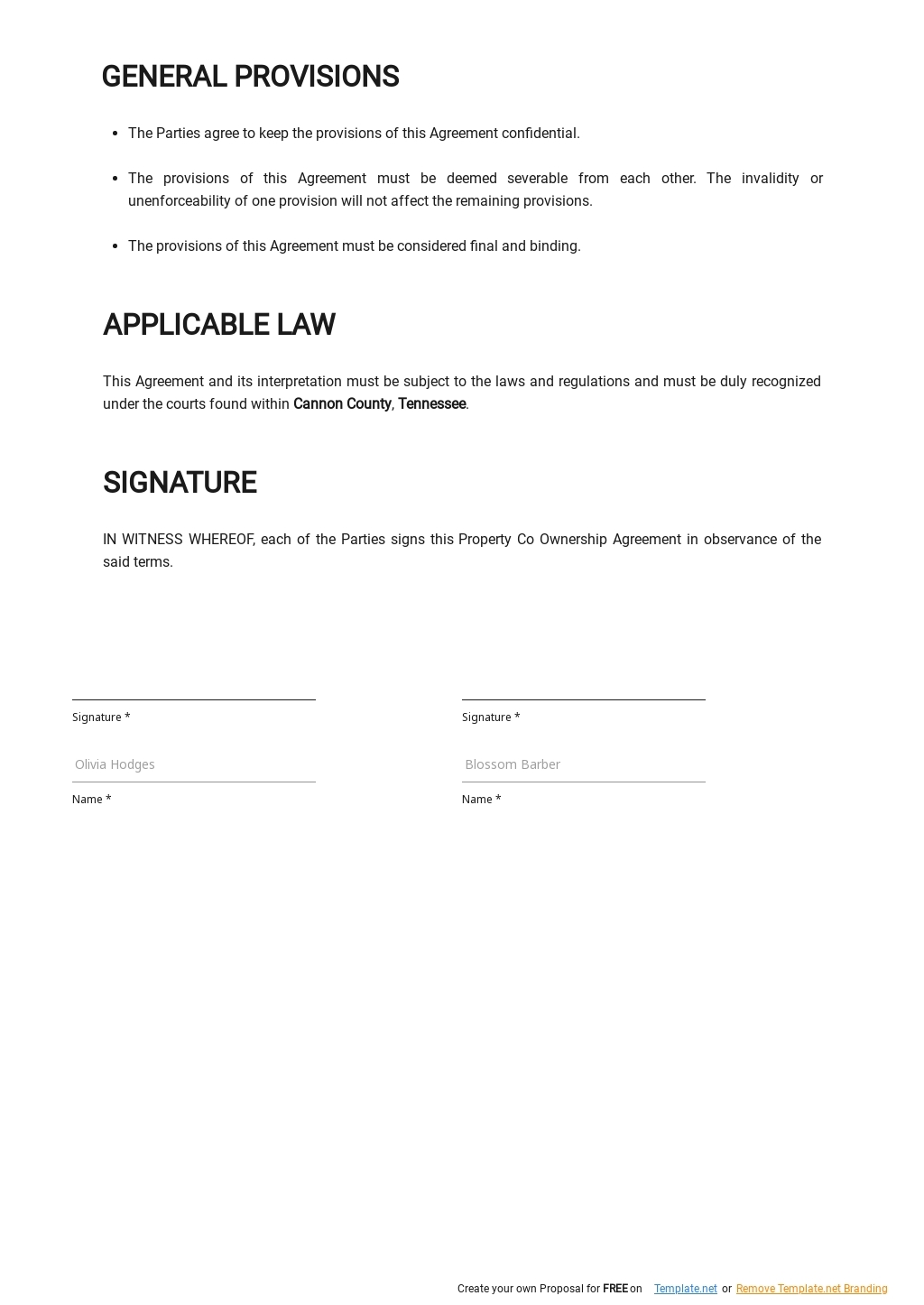 Printable Transfer Of Ownership Agreement Template