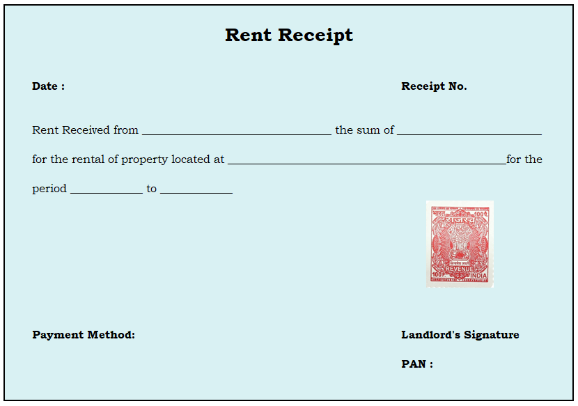 Rent Receipt With Revenue Stamp Worksheets Library