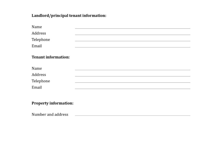 Room Rental Agreement Form Template Free To Use