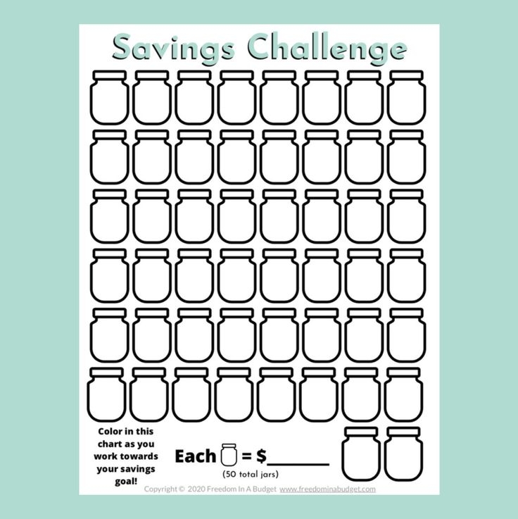 Savings Challenge Printable Pdf Free