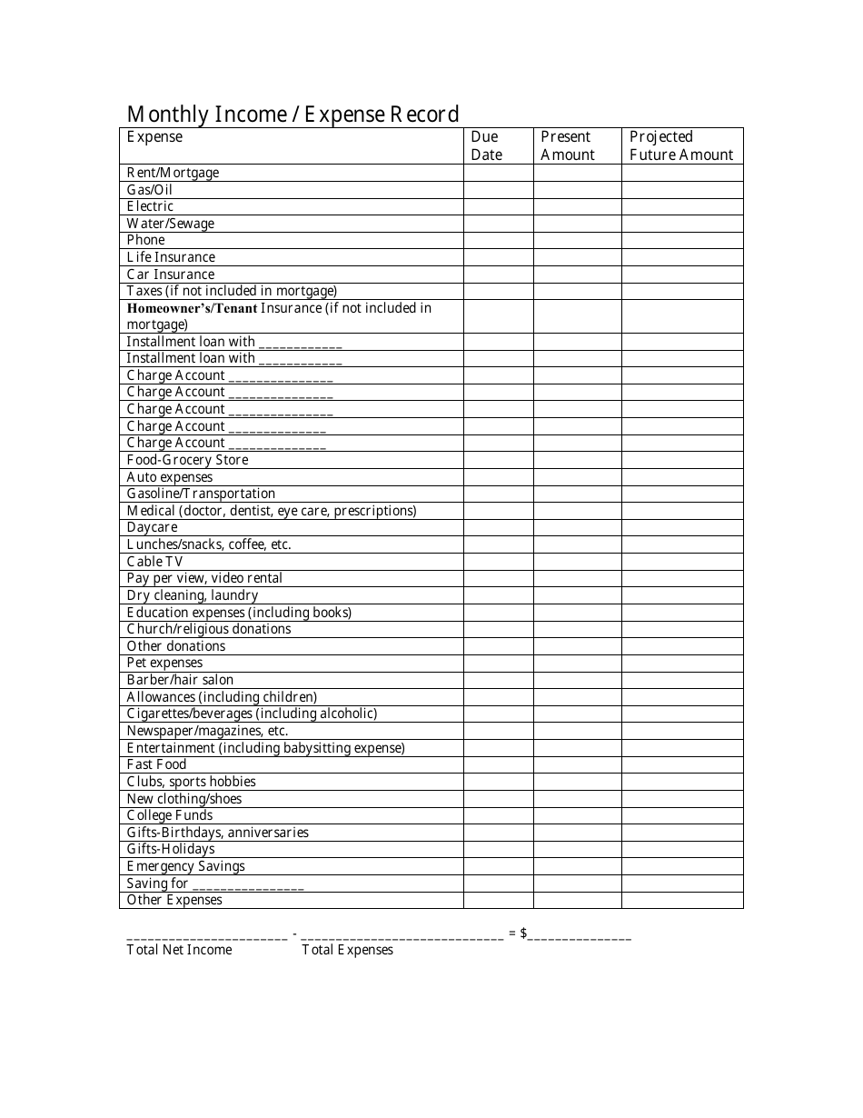 Self Income Printable Form Report Printable Forms Free Online