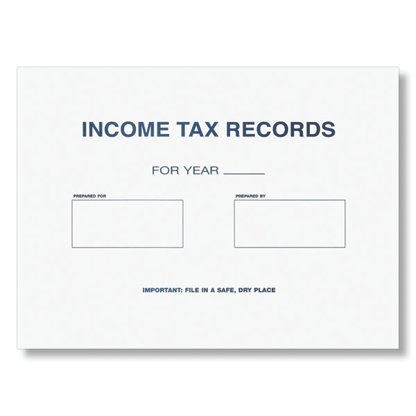 Tax Return Receipt Envelope Formstax