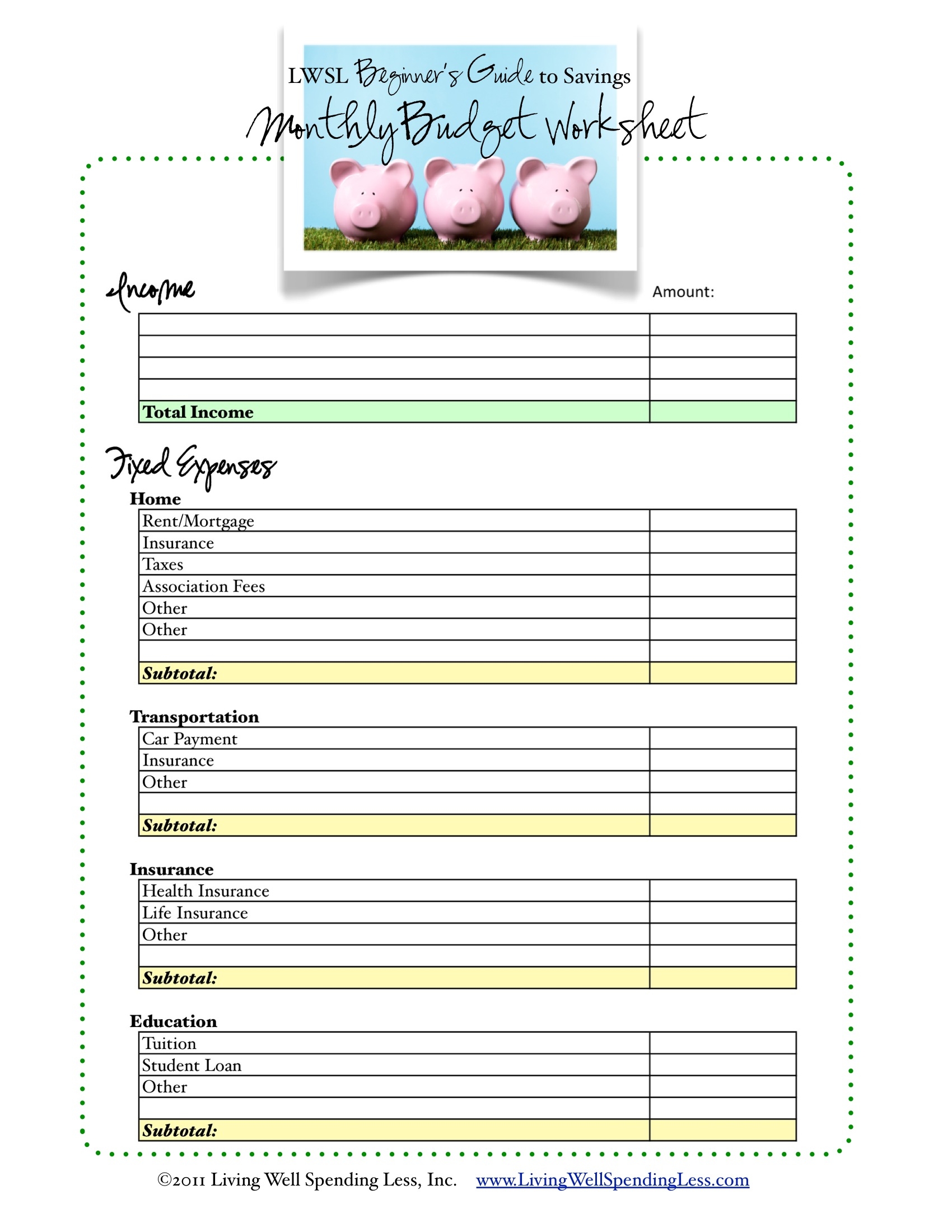 Template Free Beginner Printable Budget Worksheet Printable Templates 