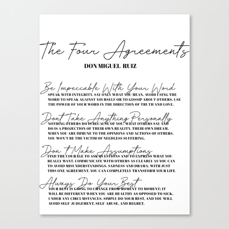 The Four Agreements Printable Poster Free Printable