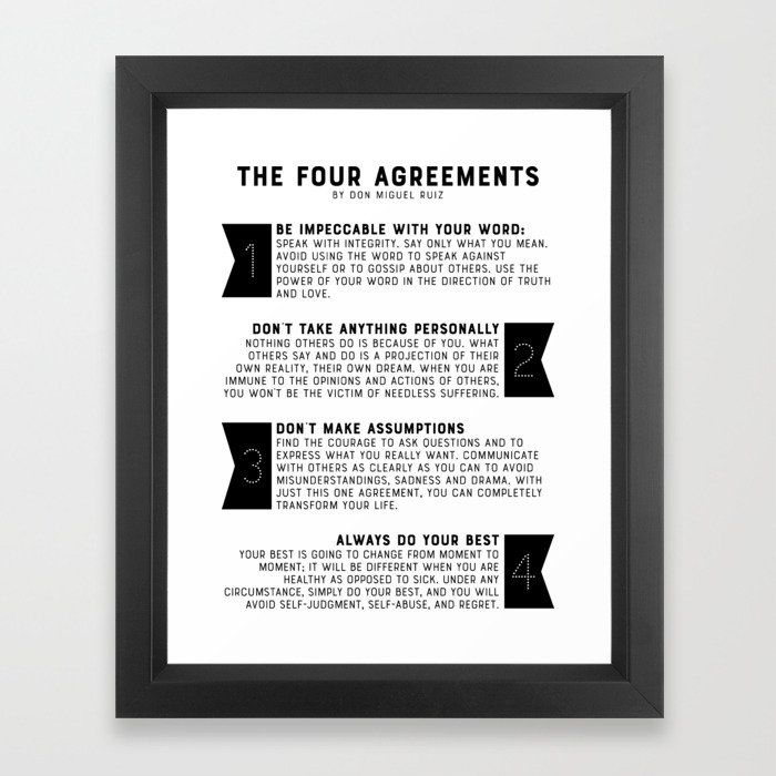 The Four Agreements Printable Poster