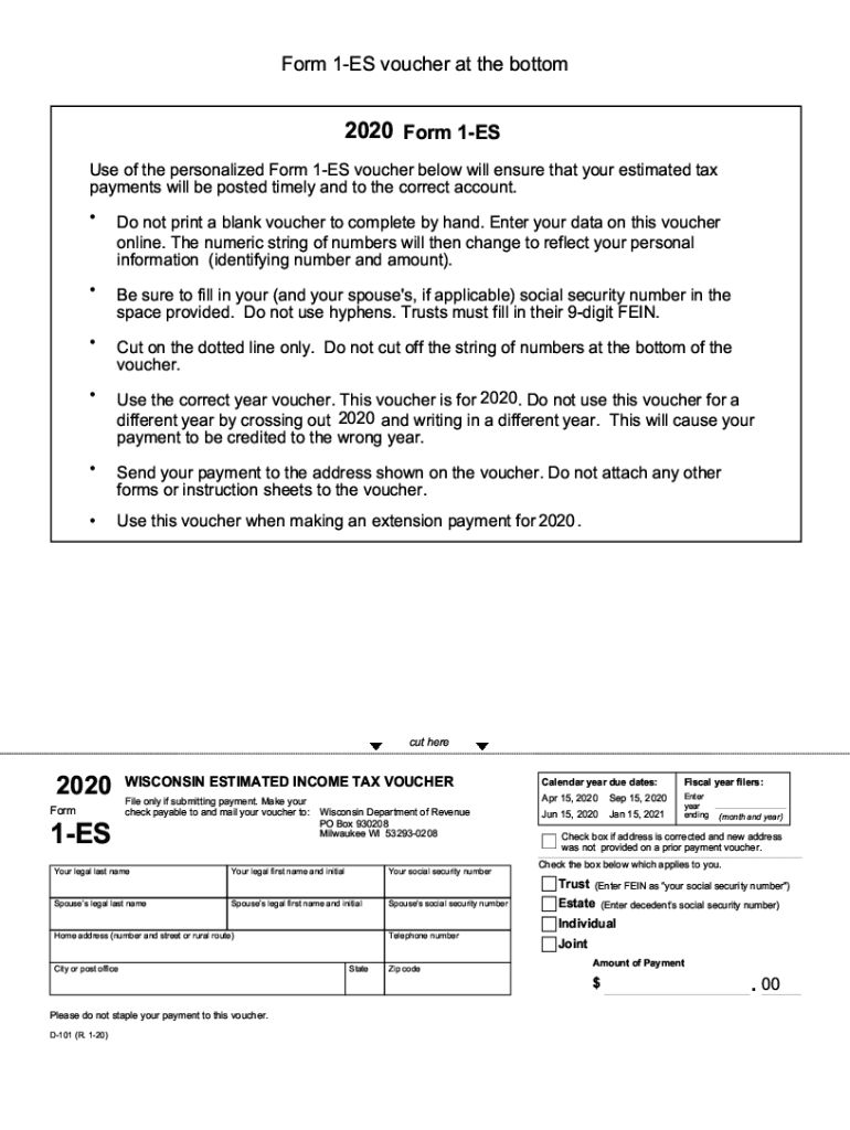 Wisconsin Estimated Income 2020 2025 Form Fill Out And Sign Printable 